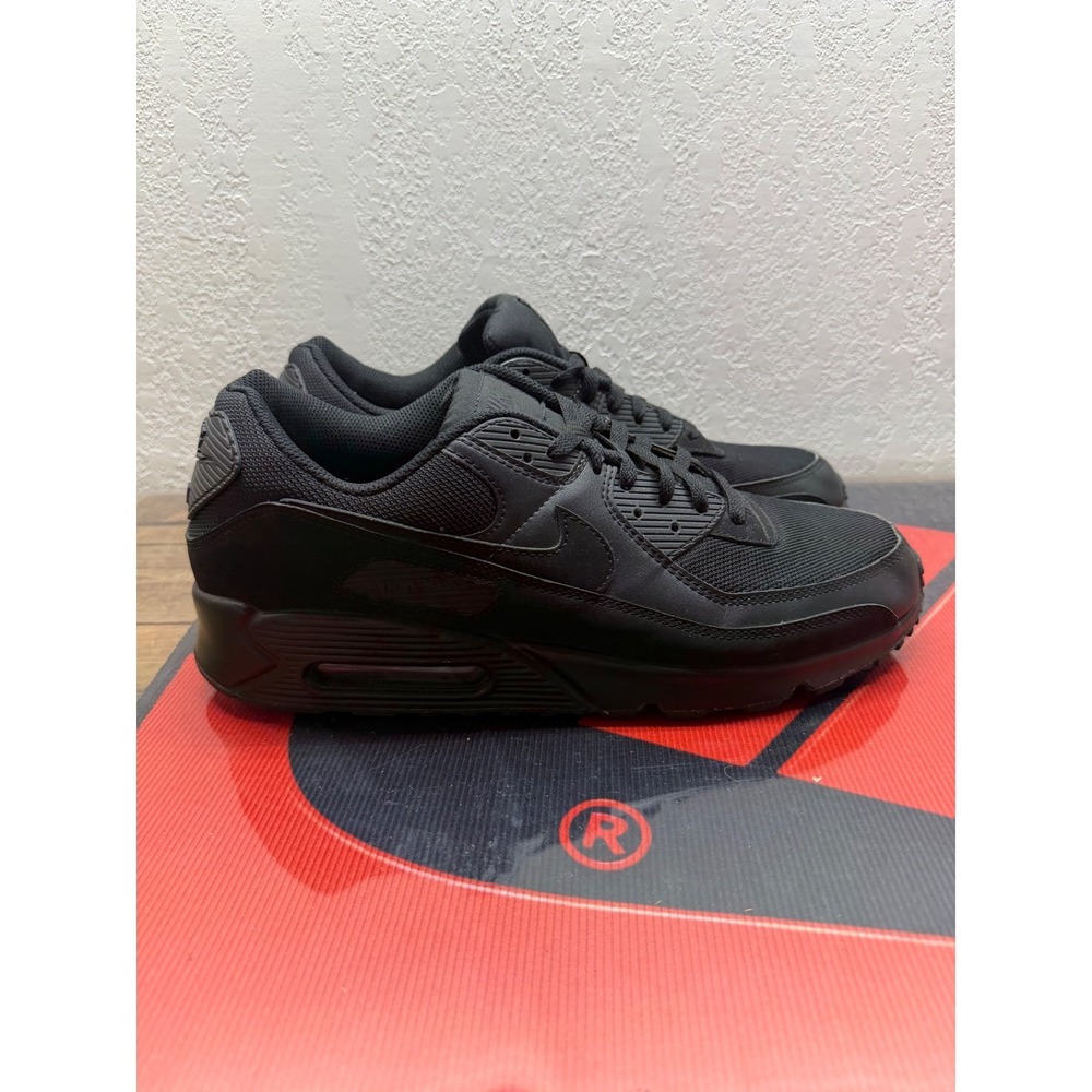 Nike Air Max 90 Triple Black CN8490-003 Mens Running Shoes Sneakers - Picture 2 of 9